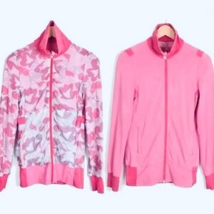 Lululemon Pink Floral Raja Reversible Track jacket size small